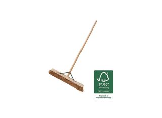 Faithfull Coco (Soft) Broom Head 600mm (24in) w Handle 1.2m (48in)