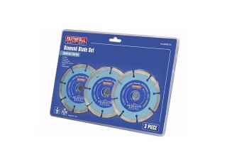 Faithfull 3 Piece Diamond Blade Set