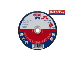 Faithfull Metal Depressed Centre Cutting Disc 3.2x22x230mm