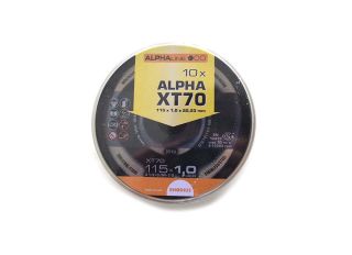 AlphaLine XT70 Power Cutting Discs 115mm (4.1/2in) (Pack 10)