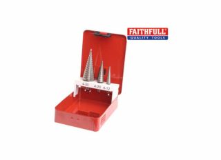 Faithfull HSS 3 Piece Step Drill Set 4-30mm