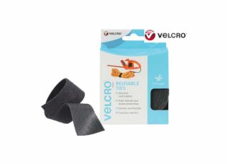 Velcro One Wrap Reusable Ties Black 30mmx5m
