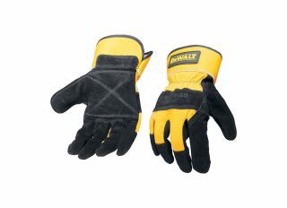 Dewalt Rigger Glove Leather Yellow Black