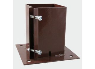 Taurus Bolt Down Fence Post Shoe Bolt Secure Red 75mm