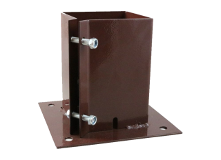 Taurus Bolt Down Fence Post Shoe Bolt Secure Red 100mm
