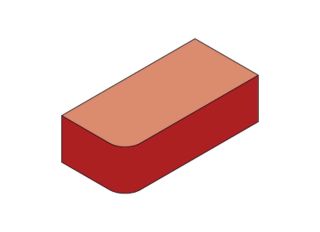 Wienerberger Warnham Red Single Bullnose Shaped Brick BN1.2