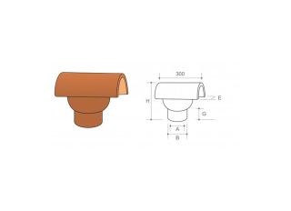 Redbank Hood Top Spigot Red 190mm No 30