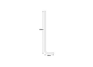 Tricel UPVC Hockey Stick White 38mm