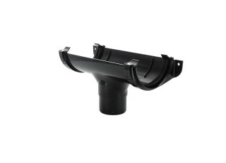 Hunter BR011 HR Gutter Running Outlet Black 112mm