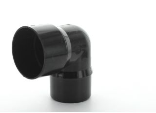 Hunter BR577 Rainwater 92.5 Deg Bend Black 68mm