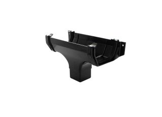 Hunter BR376 Squareflo Gutter Running Outlet Black 114mm