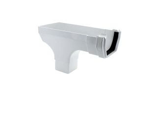 Hunter WR394 Squareflo Gutter Stopend Outlet White 114mm