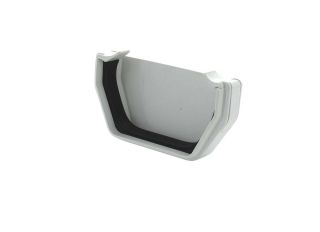 Hunter WR380 Squareflo Gutter External Stopend White 114mm