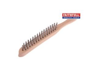 Faithfull Lightweight Wire Scratch Brush 2 Row