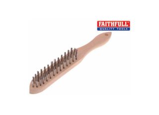 Faithfull Lightweight Wire Scratch Brush 4 Row