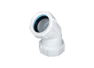 Multikwik WP126 Compression Waste 135 Deg Bend White 32mm
