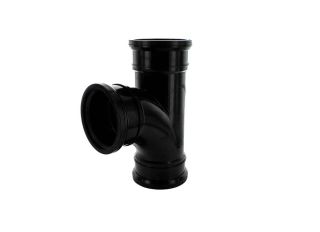 Hunter BS672 87.5 Deg Triple Socket Branch Black 110mm