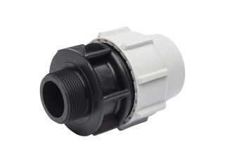 PLASSON MDPE COMPRESSION ADAPTOR 7020 20mm - 1/2 MALE BSP