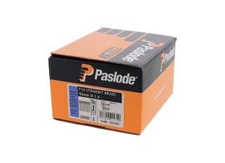 Paslode F16 Electrogalv Straight Brads 50mm with 2 Fuel Cells 2000 Brads