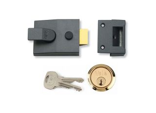 Yale Security Night Latch Standard Grey P-89-DMG-PB-60