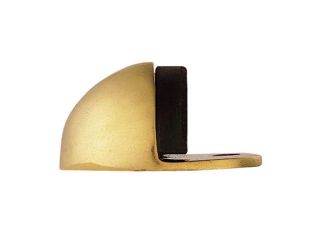 Carlisle Door Stop Floor Mounted (Oval) Polished Brass 32mm