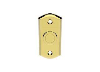 Carlisle Bell Push Victorian (Shaped) Polished Brass 76x38mm