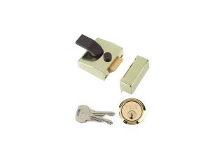 YALE BRASSLUX NIGHTLATCH DEADLOCK 40MM P85-BLX-P8-40
