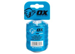 Ox Pro Cyan Nylon Brick Line 105m (350ft)