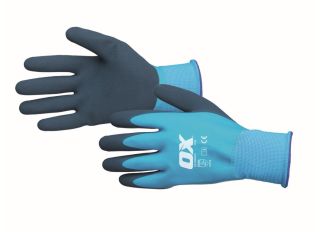 Ox Foam Latex Gloves Waterproof Size 9 Large