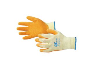 Ox Latex Grip Gloves - Size 8 Medium