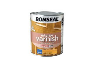 Ronseal Internal Varnish Satin Medium Oak 750ml