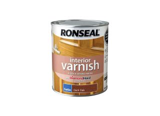 Ronseal Internal Varnish Satin Dark Oak 750ml