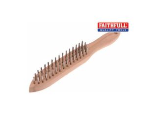 Faithfull Heavy Duty Steel Scratch Brush 4 Row