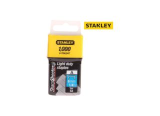 Stanley 6mm Light Duty Staples (Box 1000)