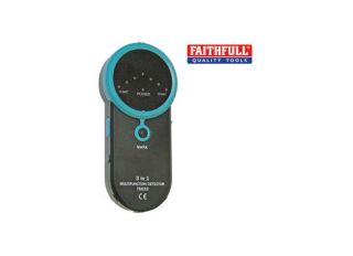 Faithfull 3-In-1 Detector Stud Metal & Live Wire